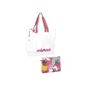 esmara® Mistral Plážová taška (světle růžová / transparentní)