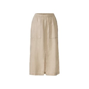 esmara® Dámská lněná sukně (béžová, 34)