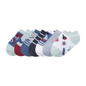 lupilu® Chlapecké ponožky s bio bavlnou, 7 párů (19/22, bílá / světle modrá / navy modrá)