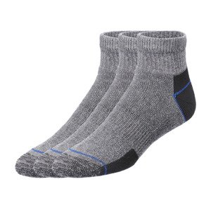 PARKSIDE® Pánské pracovní ponožky, 3 páry (39/42, antracitová/černá/modrá)