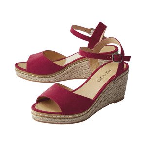 esmara® Dámské sandály na klínku (39, červená)