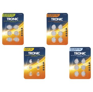 TRONIC® Knoflíkové baterie, 6 kusů