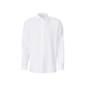 LIVERGY® Pánská lněná košile "Regular Fit" (S (37/38), bílá)