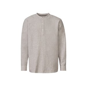 LIVERGY® Pánská lněná košile "Regular Fit" (S (37/38), hnědá)