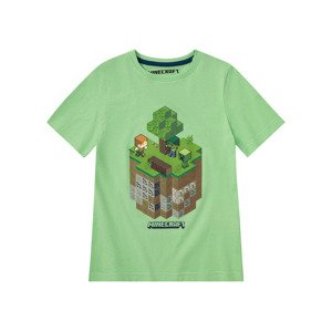 Minecraft Dětské tričko (98/104 (2-4 roky), zelená/pruhovaná)