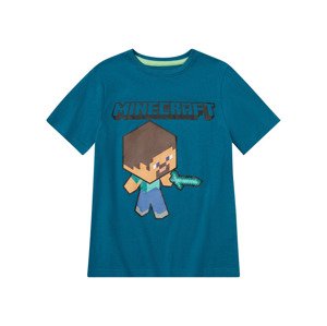 Minecraft Dětské tričko (110/116 (4-6 let), petrolejová)