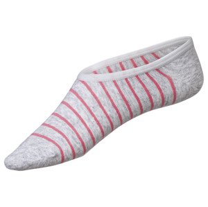 esmara® Dámské nízké ponožky s BIO bavlnou, 5 párů (35/38, šedá / světle růžová / růžová)
