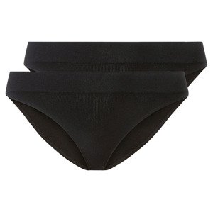 esmara® Dámské bezešvé kalhotky, 2 kusy (L (44/46), černá)