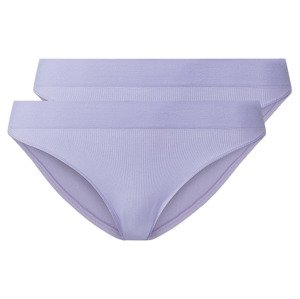 esmara® Dámské bezešvé kalhotky, 2 kusy (L (44/46), lila fialová)