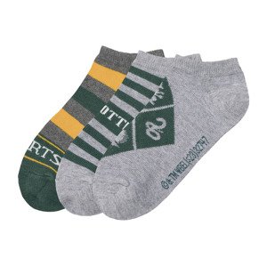 Chlapecké nízké ponožky Harry Potter, 3  (39/42, šedá/zelená)