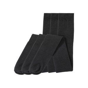 Dívčí punčochové kalhoty, 3 kusy (122/128, černá)