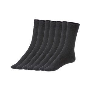 LIVERGY® Pánské ponožky s BIO bavlnou, 7 párů  (39/42, černá)
