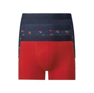 LIVERGY® Pánské boxerky, 3 kusy (6/L, navy modrá / červená)
