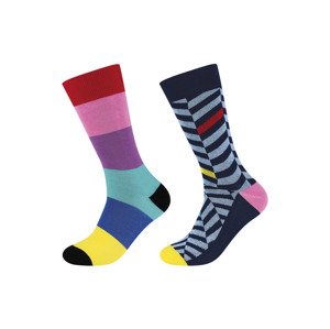 Fun Socks Dámské / Pánské ponožky, 2 kusy (36/40, duha)