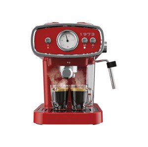 SILVERCREST® KITCHEN TOOLS Espresso kávovar retro 1973 SEML 1050 A1, červená