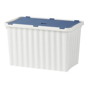LIVARNO home Box s výklopným víkem, 53 l (bílá/modrá)