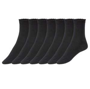 esmara® Dámské ponožky s BIO bavlnou, 7 párů (35/38, černá)