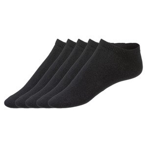 esmara® Dámské nízké ponožky s BIO bavlnou, 5 párů  (35/38, černá)