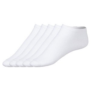 esmara® Dámské nízké ponožky s BIO bavlnou, 5 párů  (35/38, bílá)