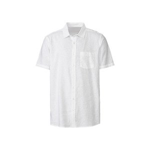 LIVERGY® Pánská lněná košile (M (39/40), bílá)