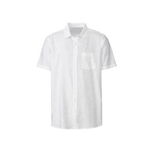LIVERGY® Pánská lněná košile (L (41/42), bílá)