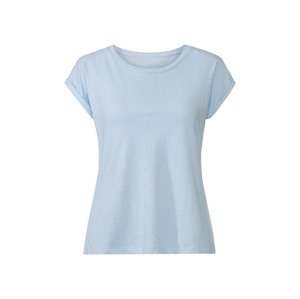 esmara® Dámské lněné triko (L (44/46), modrá)