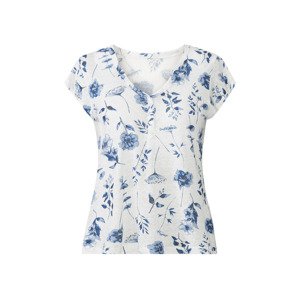 esmara® Dámské lněné triko (M (40/42), květinový vzor)