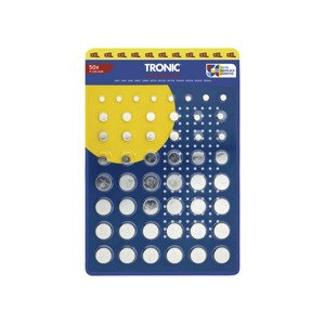 TRONIC® Knoflíkové baterie, 50 kusů