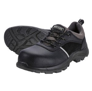 PARKSIDE® Pánská kožená bezpečnostní obuv S3 (44, černá/šedá)