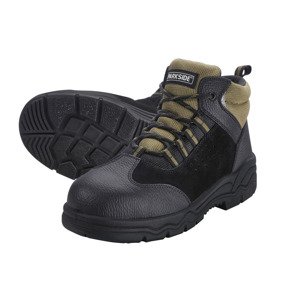 PARKSIDE® Pánská kožená bezpečnostní obuv S3 (41, černá/khaki)