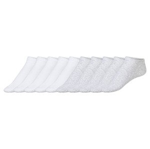 esmara® Dámské nízké ponožky, 10 párů  (35/38, bílá / světle šedá)