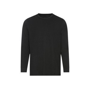 LIVERGY® Pánské triko s dlouhými rukávy (S (44/46), černá)