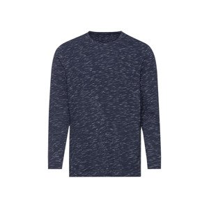 LIVERGY® Pánské triko s dlouhými rukávy (L (52/54), navy modrá / šedá)