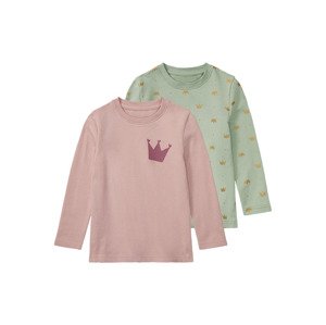 lupilu® Dívčí termo triko s dlouhými rukávy (86/92, vzorovaná růžová / tyrkysová)