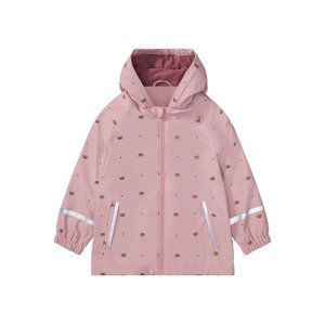 lupilu® Dívčí nepromokavá bunda (86/92, vzorovaná světle růžová)
