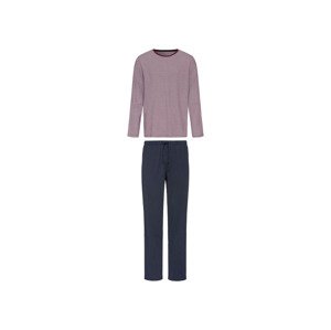 LIVERGY® Pánské pyžamo (L (52/54), červená / bílá / navy modrá)