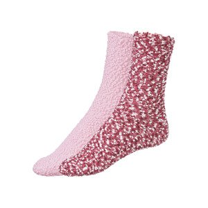 esmara® Dámské měkké ponožky, 2 páry (35/38, červená/růžová)
