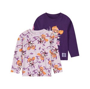 Dětské triko s dlouhými rukávy Tlapková  (98/104, lila fialová)