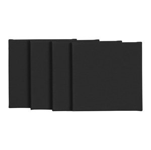 crelando® Malířské plátno, černé (4 kusy (20 x 20 cm))