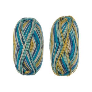 crelando® Příze na pletení ponožek „Verena“  (modrá / navy modrá)