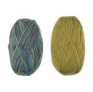 crelando® Elastická příze na pletení ponožek  (hnědá/zelená)