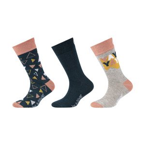 QS by s.Oliver Dětské ponožky, 3 páry (23/26, petrolejová/šedá/lososová)