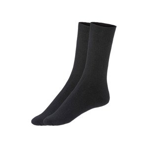LIVERGY® Pánské termo ponožky s BIO bavlnou, 2 páry (39/42, černá)