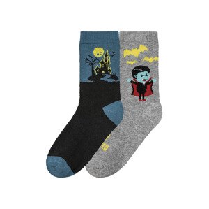 Chlapecké ponožky, 2 páry (39/42, šedá/černá/modrá)