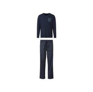 LIVERGY® Pánské pyžamo (S (44/46), vzorovaná navy modrá)