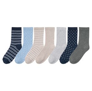 pepperts!® Dívčí ponožky, 7 párů (31/34, béžová / šedá / modrá / navy modrá)