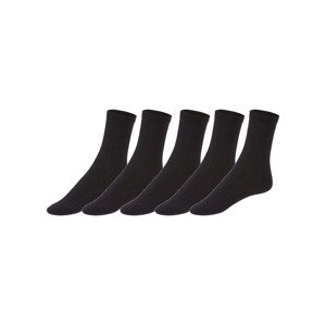 esmara® Dámské ponožky s BIO bavlnou, 5 párů  (35/38, černá)