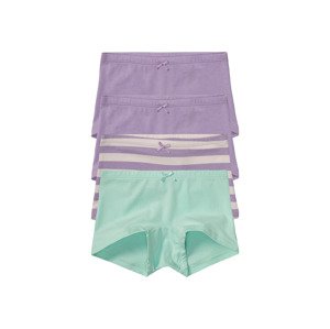 lupilu® Dívčí kalhotky s BIO bavlnou, 4 kusy (98/104, lila fialová / zelená)
