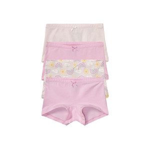 lupilu® Dívčí kalhotky s BIO bavlnou, 4 kusy (98/104, světle růžová)