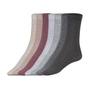 esmara® Dámské ponožky, 7 párů (35/38, béžová/bordó/šedá)